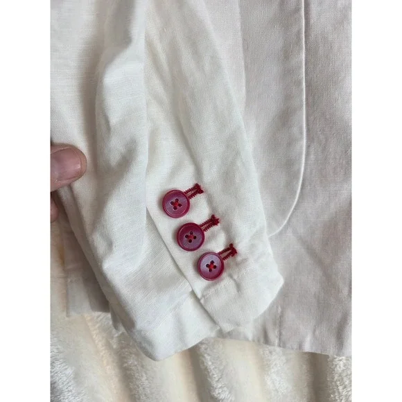 Paisley Gray Ombre Pink White Linen Blend Blazer Jacket Mens Size L Slim Fit NWT - Picture 5 of 12